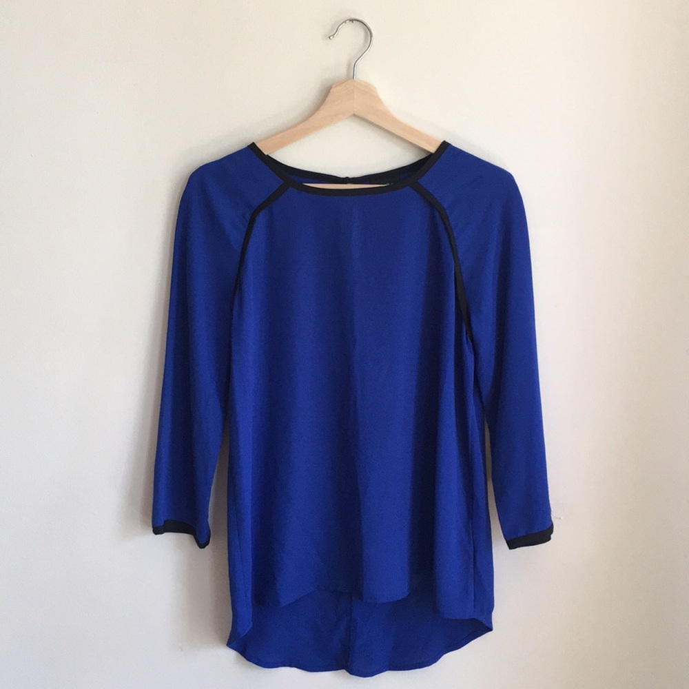 Wasson, electric blue blouse